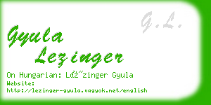 gyula lezinger business card